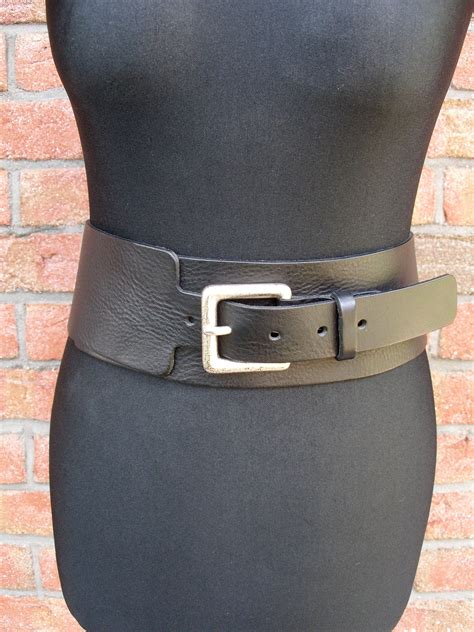 thick black belt for dress